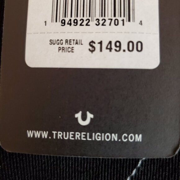 NEW TRUE RELIGION Men's Geno Relaxed Slim Black Jeans - Picture 15 of 16